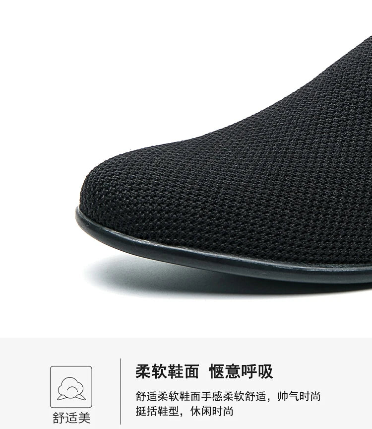 Breathable Mesh Formal Dress Oxfords Shoes for Men Orange Red Male Fashion Casual Loafers England Gentleman Style Shoes