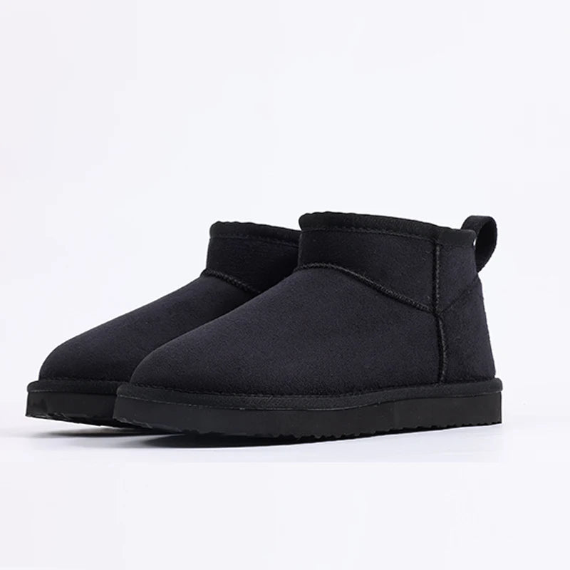 Women's Winter Snow Boots Classic Fur Plush Ankle Shoes Outdoor and indoor Use With Anti-Skid Warm Fuzzy Cotton Shoes