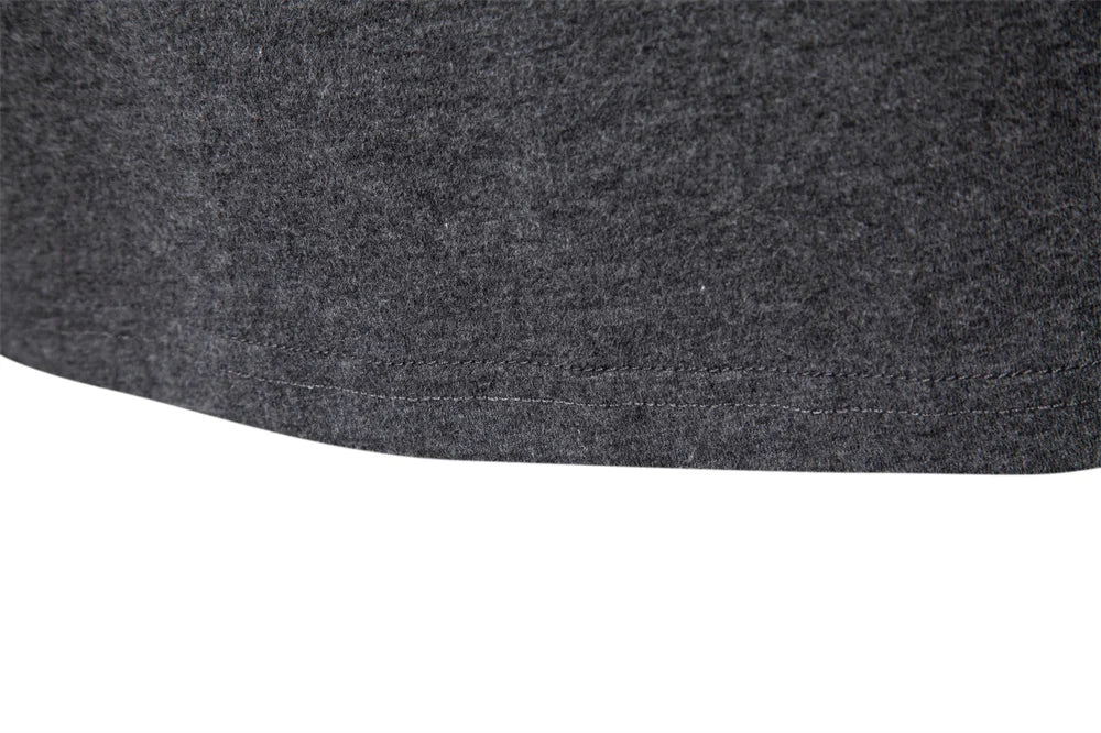 Men's Henley Collar Casual T-Shirt Solid Colour Long Sleeve Autumn Fashion High Quality 100% Cotton Male T-Shirts