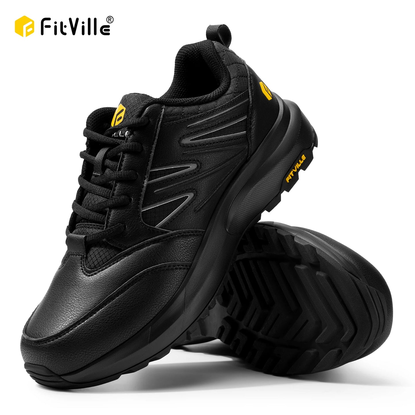 Men's Wide Hiking Shoes Water Repellent Lightweight Outdoor Climbing Shoes Trekking Trails Sneakers for Arch Support
