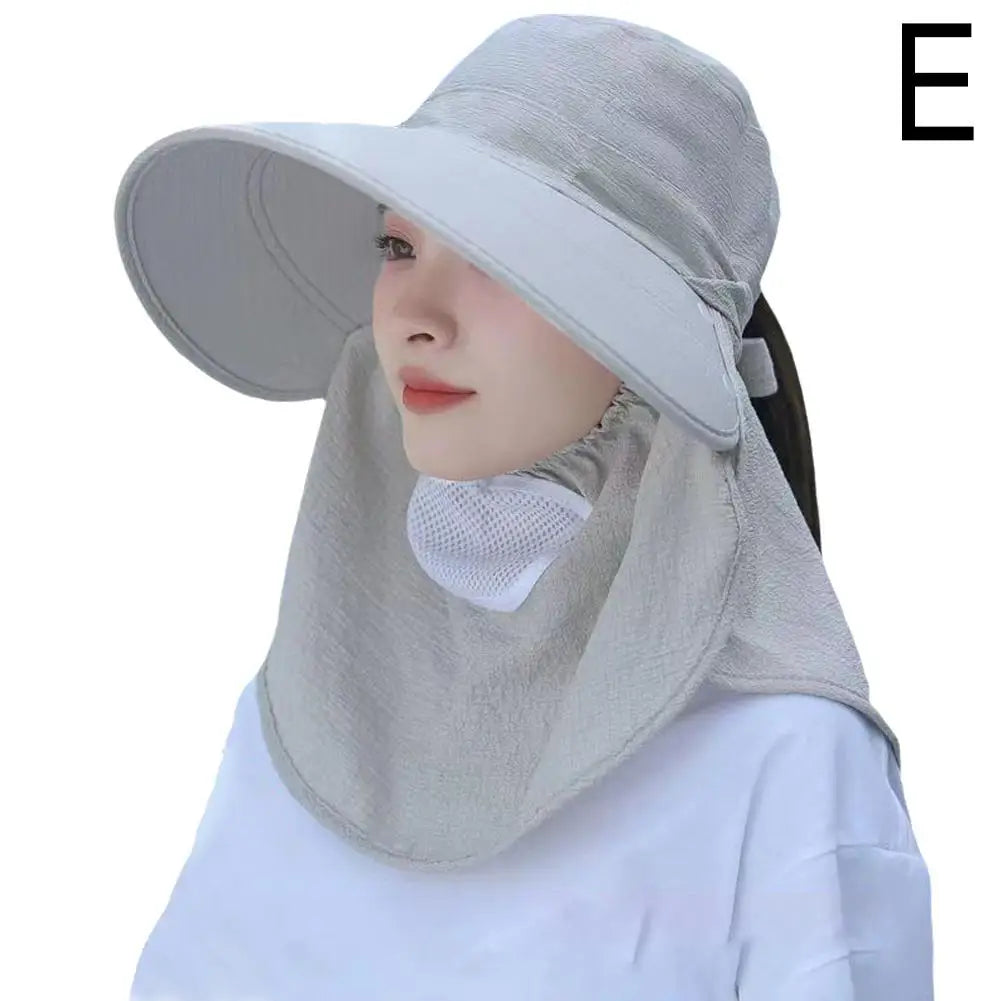 Summer Quick Dryng UV Protection Fisherman Cap Face Neck Cover Outdoor Fishing Cycling Removable Men Visor Hat Women Bucket Hat