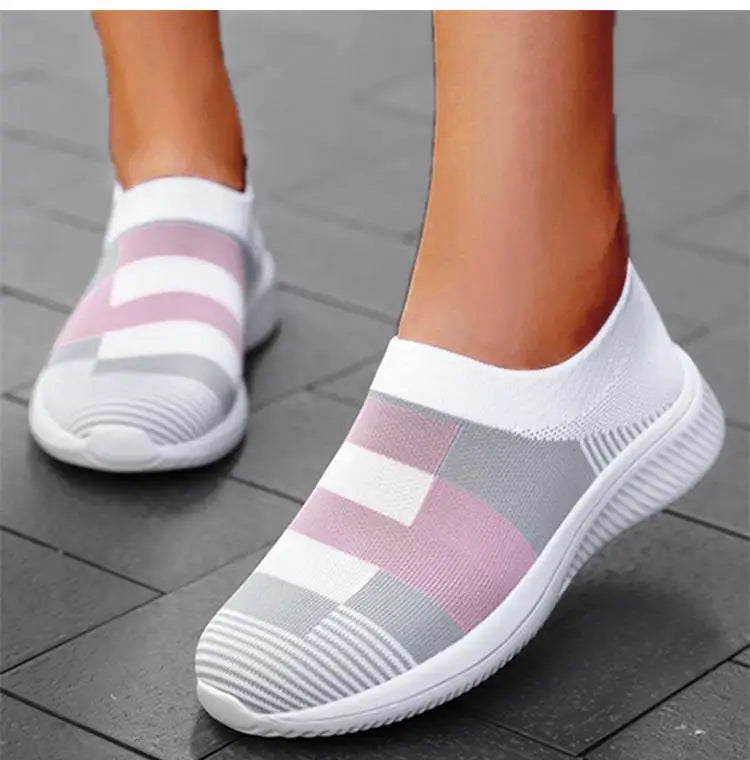 Fashion Women Sneakers Flat Shoes Woman Vulcanized Sneaker Women Slip On Sock Shoes Plus Size Women's Sneaker Zapatos De Mujer