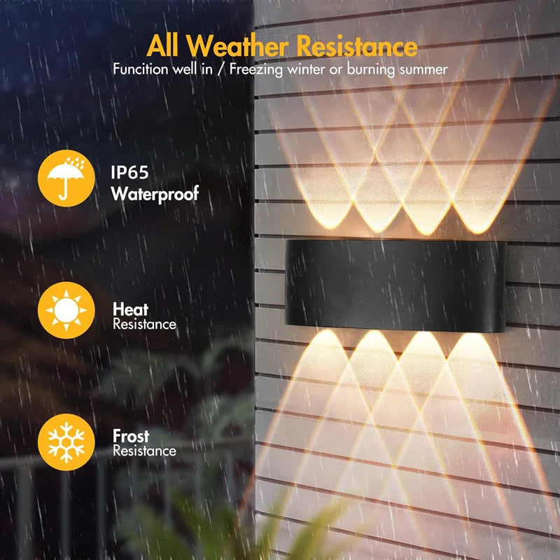 Aluminium binnenwandlamp, waterdichte IP65 LED-wandlamp, buitenverlichting voor in de tuin, slaapkamer, woonkamer, loft, decoratie, trapverlichting