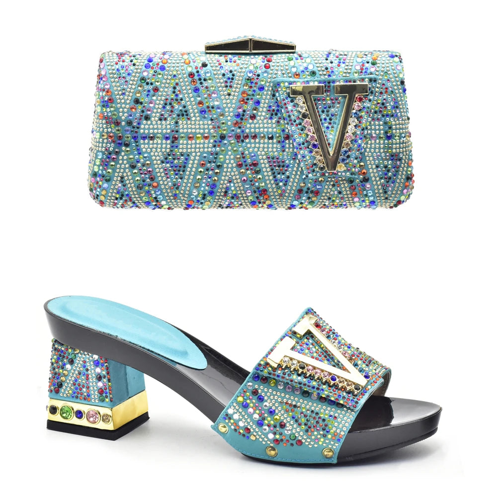 Italian Shoes with Matching Bags for Wedding Italy Shoe and Bag Set In New 2025 Nigerian Shoes and Matching Bags