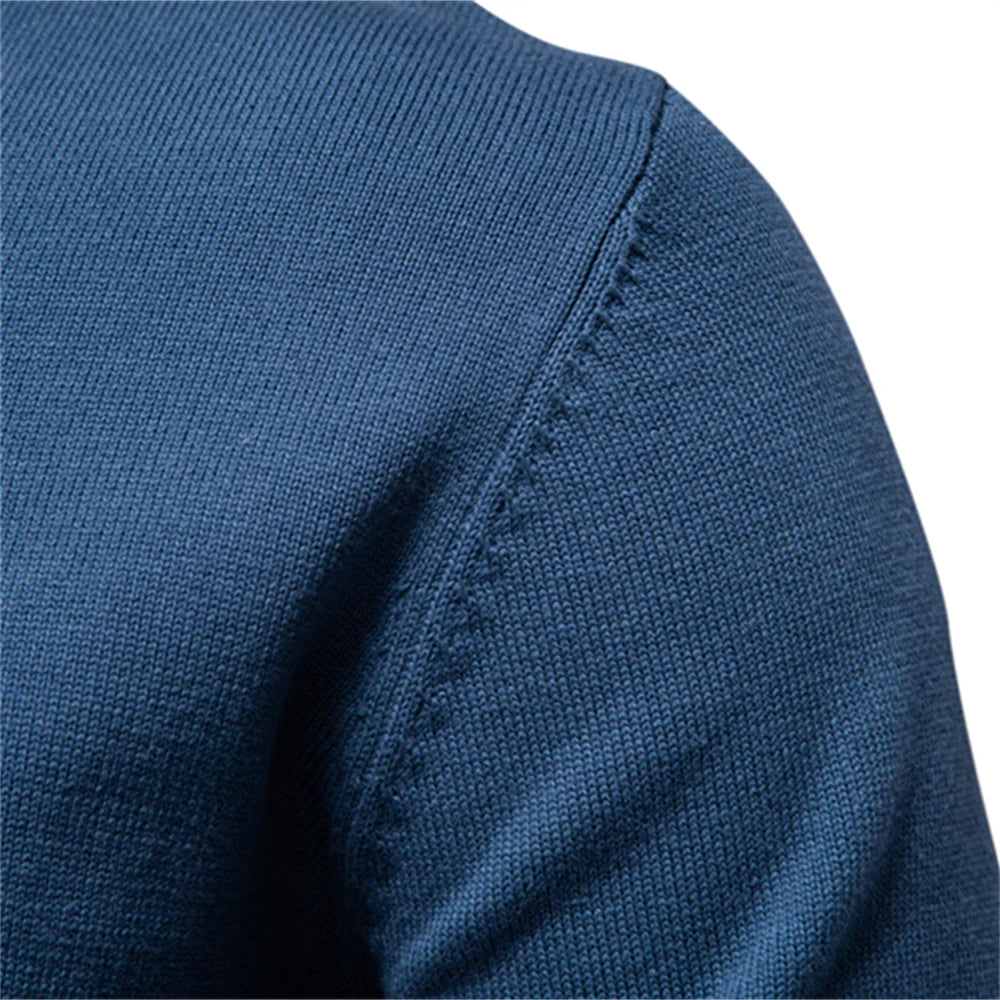 Men's Solid Cotton Crew Neck Knitted Pullover Sweaters Casual Fashion Classic Sweater for Men