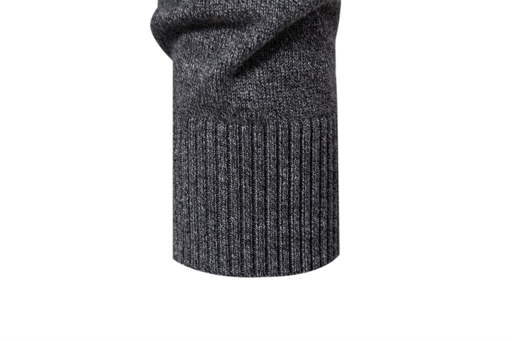 Men's Autumn Cotton Sweater O-Neck Patchwork Sleeve Pullovers Solid Colour Warm Winter Sweaters For Men