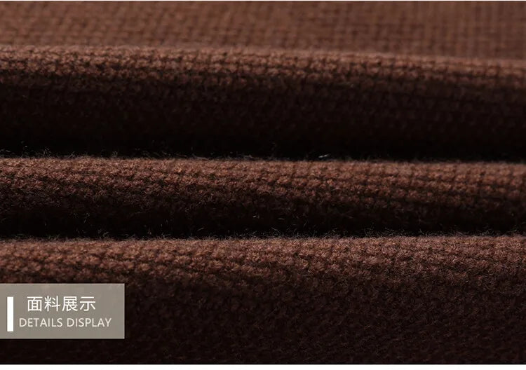 Men's Solid Colour Sweater, Stretchy and Warm For Autumn, Suitable For Business Casual and Male Daily Commute