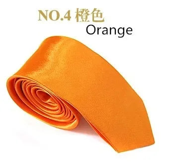 35 kleuren Nieuwe stijlvolle 5 cm smalle effen stropdas voor heren. U kiest kleuren. Mode-uniform stropdas.