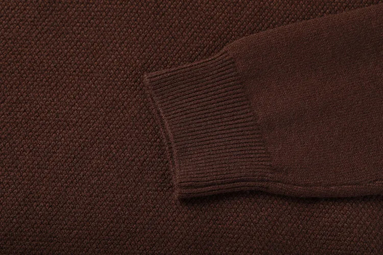 Men's Solid Colour Sweater, Stretchy and Warm For Autumn, Suitable For Business Casual and Male Daily Commute