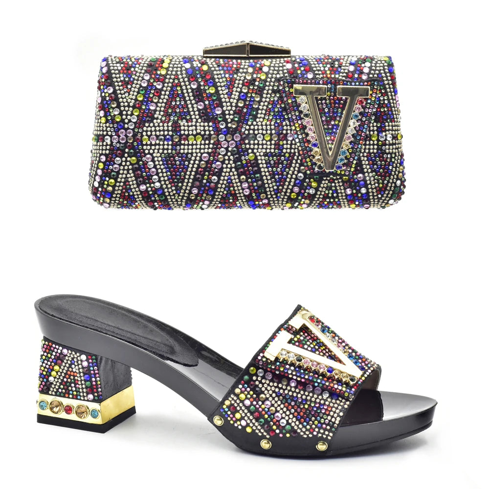 Italian Shoes with Matching Bags for Wedding Italy Shoe and Bag Set In New 2025 Nigerian Shoes and Matching Bags