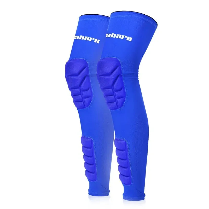 1 Pair Honeycomb Long Sport Knee Pads for Children, Basketball Leg Sleeve, Crashproof Gym Leg Warmers, Kids, Teens,Sport Safety