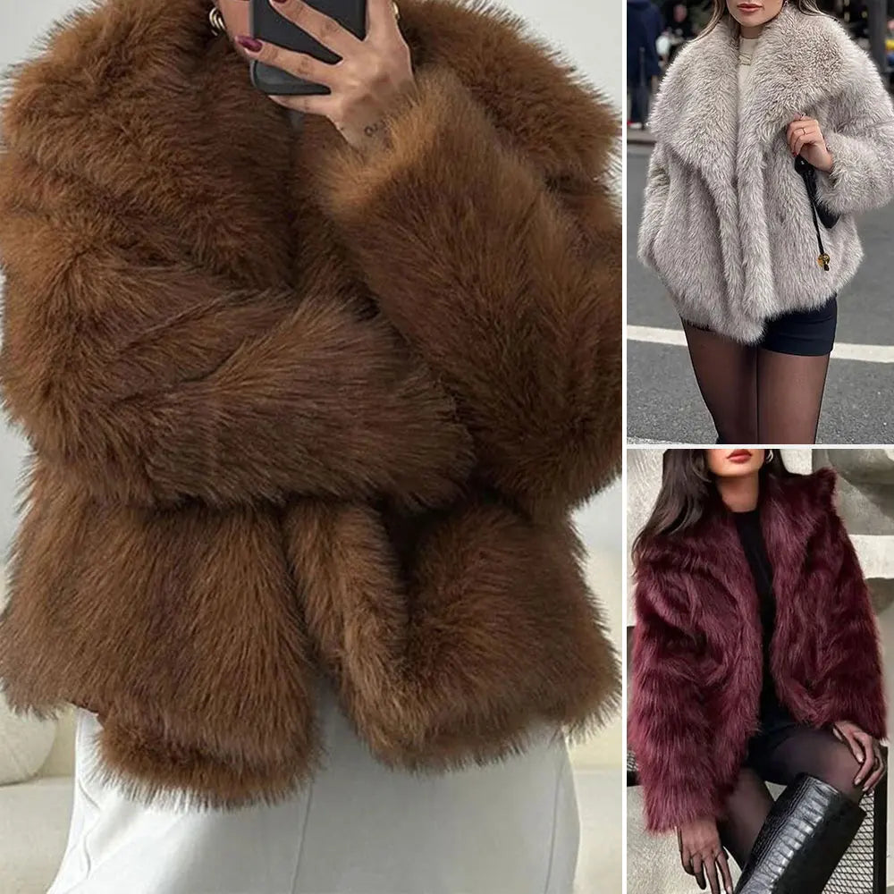 Women's Coats Autumn Winter Mature Vibe Chic Solid Colour Long Sleeve Open Front High Street Coats