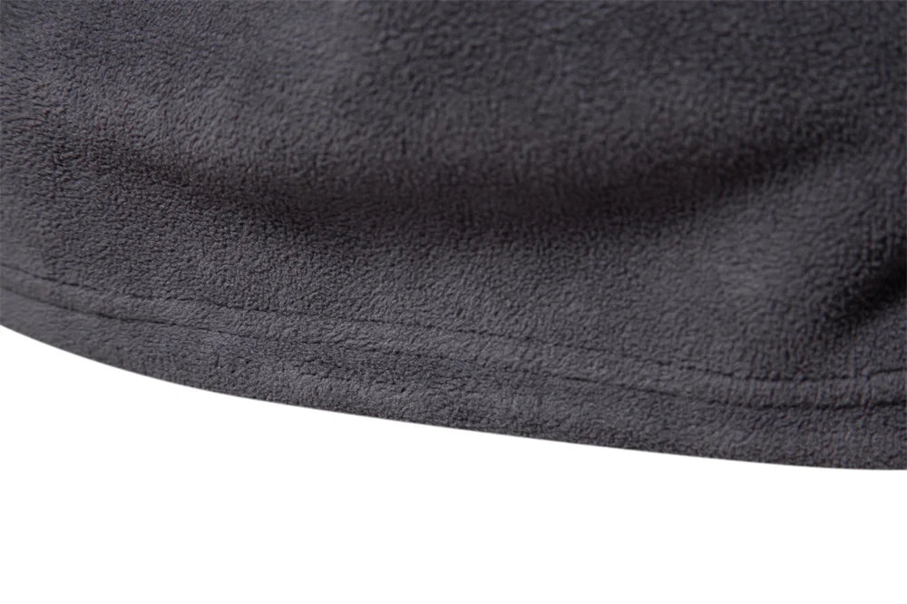Men's Quality Thickened Warm Fleece Jacket for Men Zipper Neck Pullover Male Sweatshirt Soft Shell Jacket
