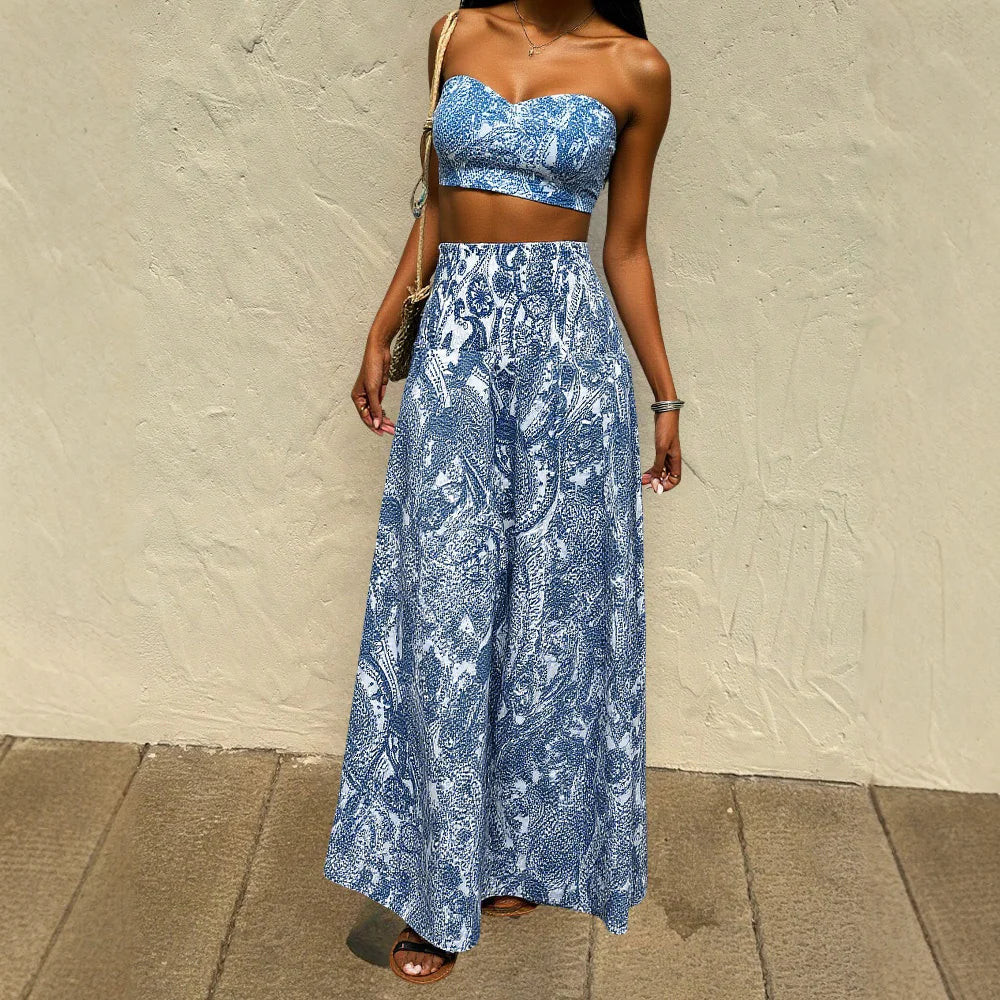 Women's Skirts Summer Elegant Fashion Korean 2025 Floral Retro Vintage A-Line Maxi Business Skirts