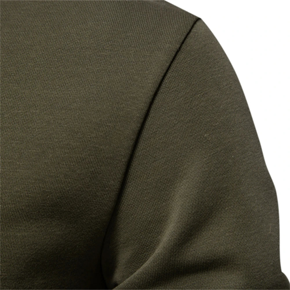 Men's Cotton-Blend Crew Neck Solid Colour Sweatshirts Pullover Casual Sport Sweatshirt for Men