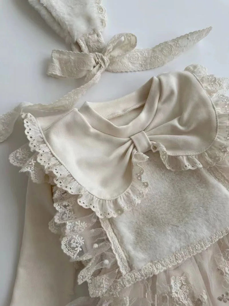 Herfst Baby Kant Bottoming Shirt Peuter Schattig Bloem Strik Kraag Basis Shirt Baby Dunne Lange Mouwen Meisjes Tops 1-3Y Meisjes
