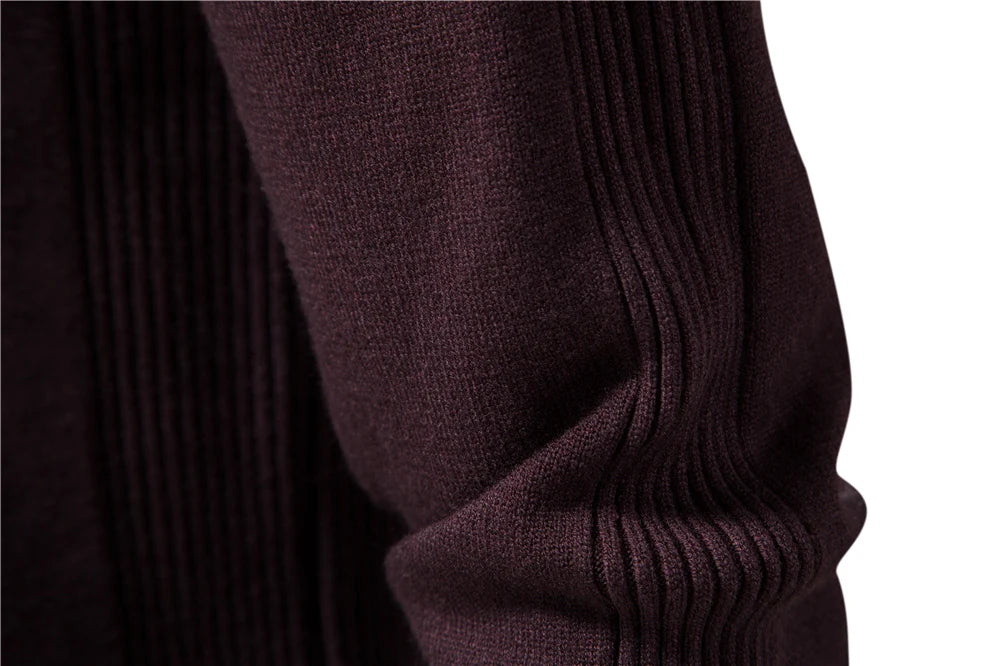 Men's Soft Mid Neck Pullover Casual Solid Colour Winter Warm Men's Sweater High Quality Pullover For Men