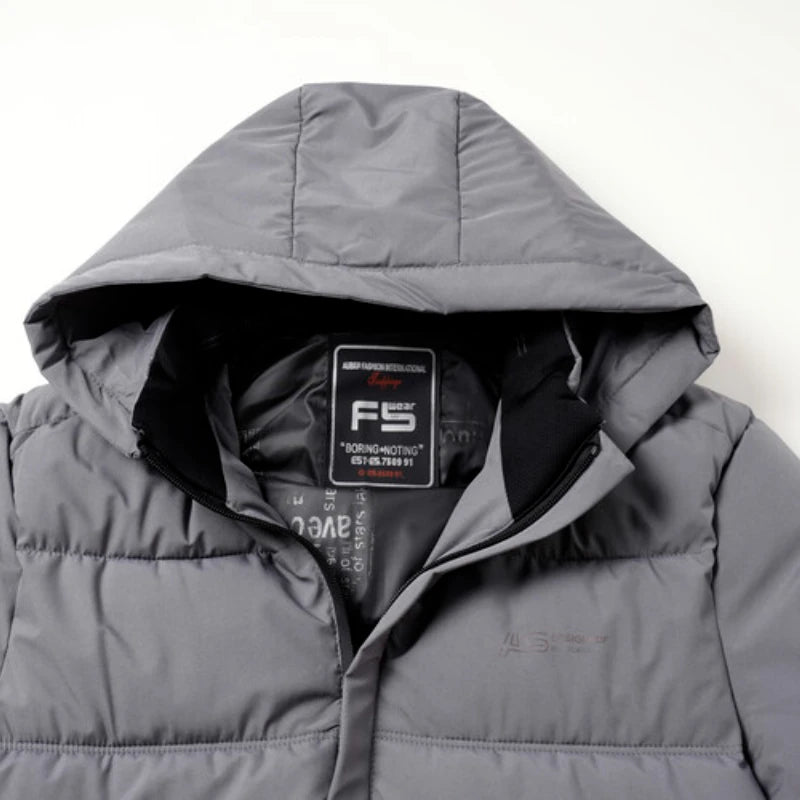 Men's High-Quality Hooded Thickened Warm Cotton Coat, Suitable for Daily Commuting, Elegant Business and Casual Wear Size L-5XL