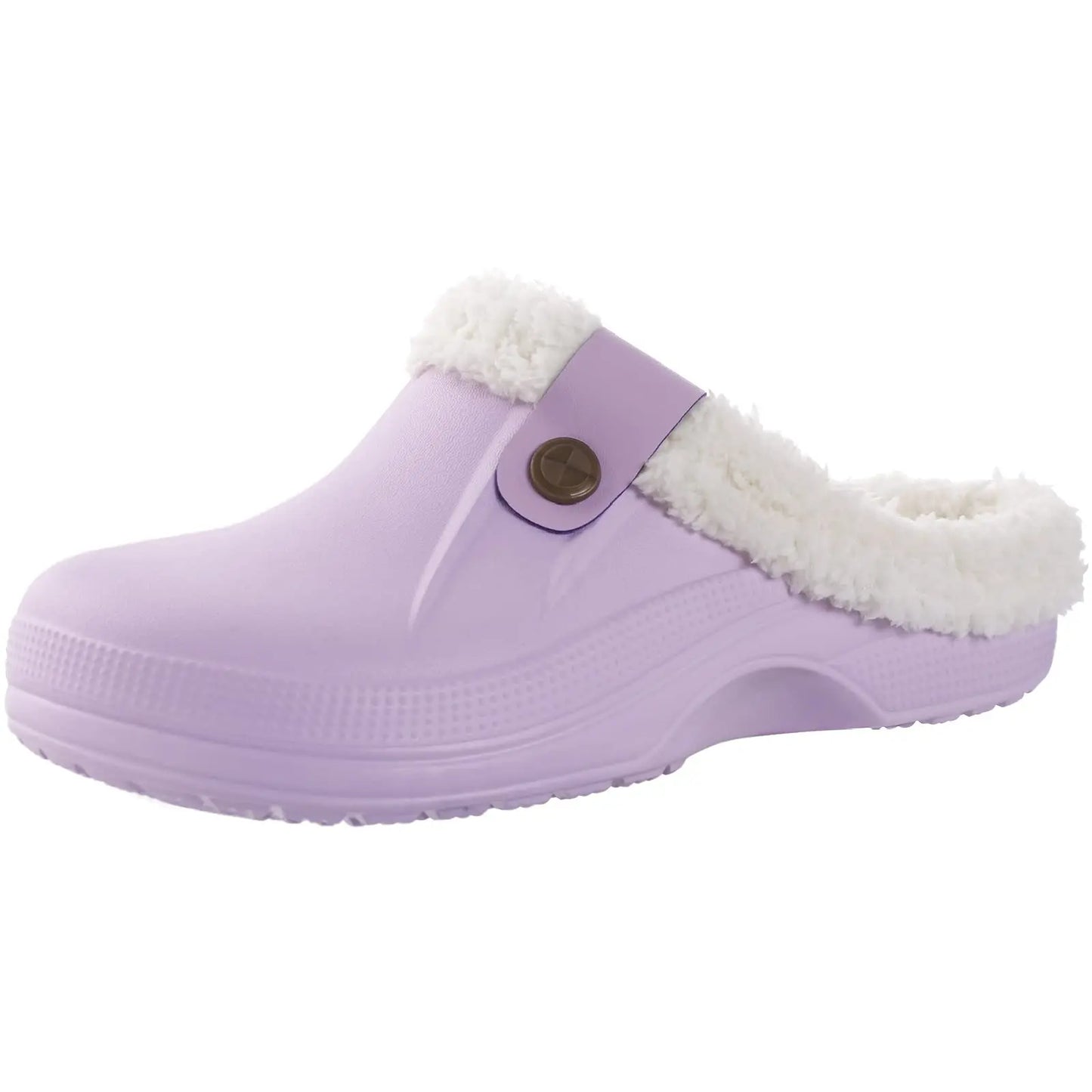 Unisex Winter Plush Garden Shoes Fur Clogs Slippers With Soft Furry Waterproof For Outdoor Cosy Fuzzy Home Use For Men & Women