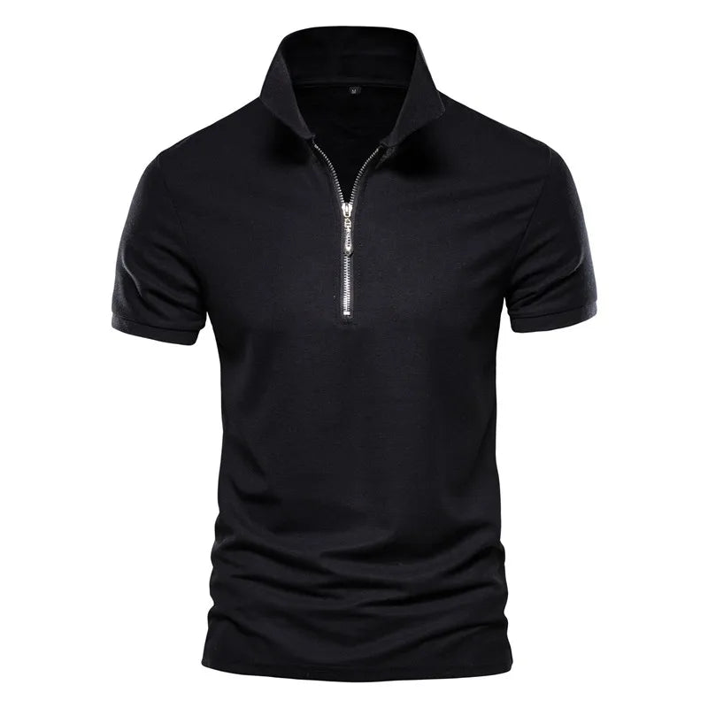 Men's Cotton Polos Giraffe Embroidery Short Sleeve Polo Shirts for Men High Quality Brand Design Polos Men Clothing