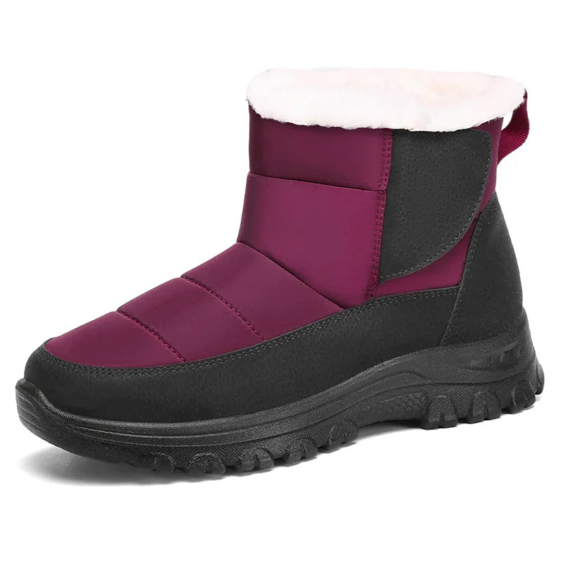 Snow Women's Boots Plush Women Shoes Platform Shoes Women Solid Mid Women's High Boots Fashion Winter Ladies Boots Botas Mujer