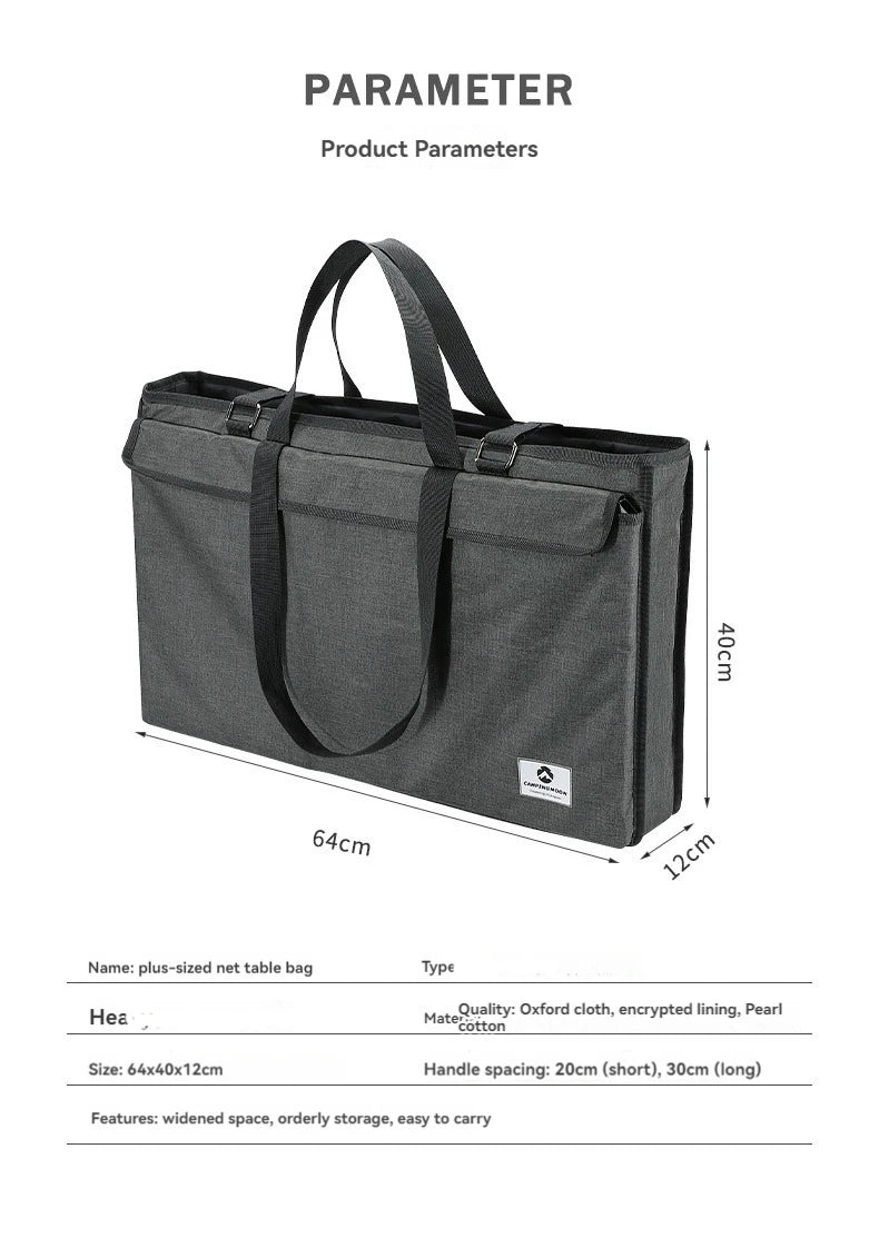 Portable Folding Net Table Storage Bag Multifunctional Camping Outdoor Picnic BBQ Foldable Desk Tablecloth Tote Bag