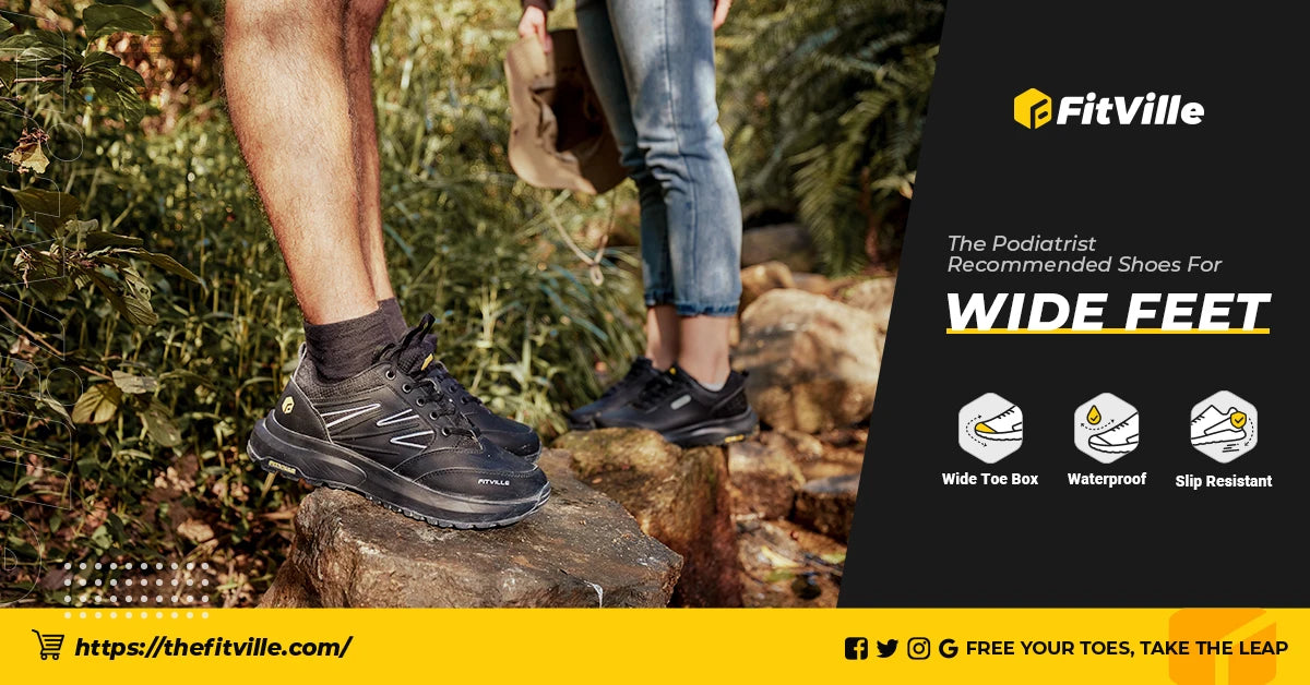 Men's Wide Hiking Shoes Water Repellent Lightweight Outdoor Climbing Shoes Trekking Trails Sneakers for Arch Support