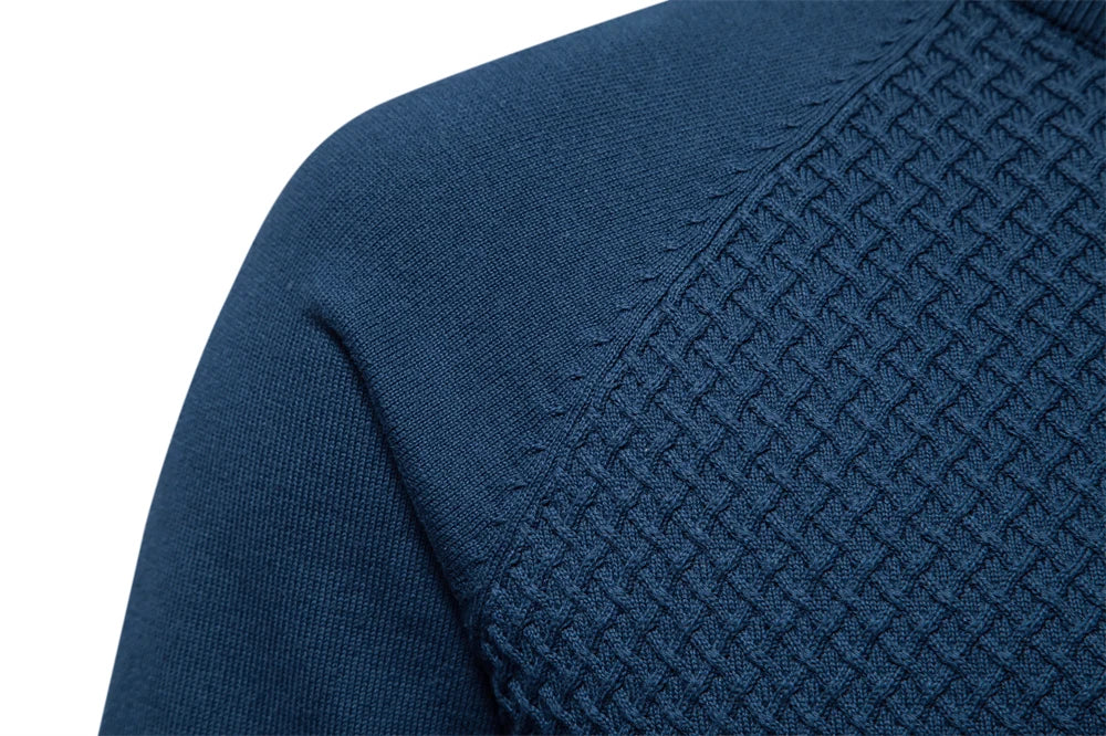 Men's Crew Neck Cotton Pullover Sweater Casual Business Geometric Knitted Male Sweaters