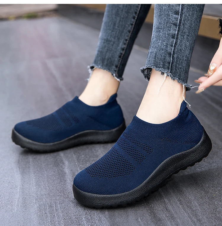 Women Fashion Sneakers Slip On Platform Sneakers Walking Women's Sneakers Plus Size Ladies Vulcanize Shoes Tenis Feminino