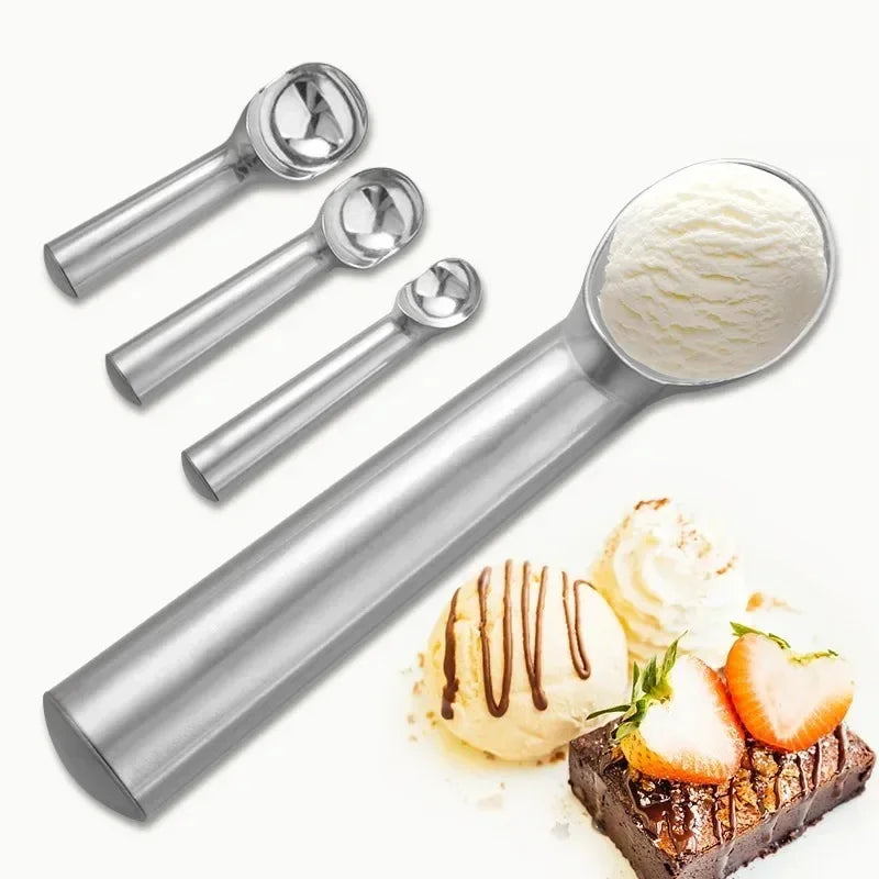 1/2PCS Non-stick Ice Cream Spoons Stainless Steel Fruit Ice Ball Making Tools Handled Dessert Digging Scoop Kitchen Bar Gadgets