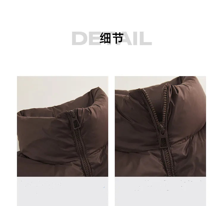 Women's Down Vest Loose Stand Collar, Solid Colour Duck Down, Sleeveless Jacket Basics Commuter For Ladies