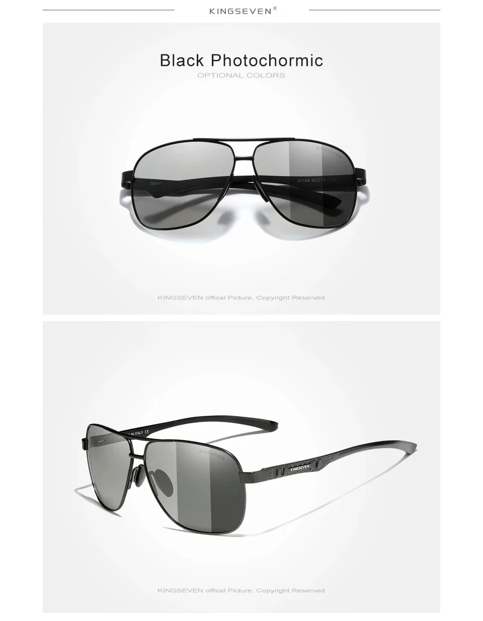 Polarized Aluminum Pilot Sunglasses UV400 HD Lens Men Women Photochromic Outdoor Eyewear Anti-Reflective Night Vision