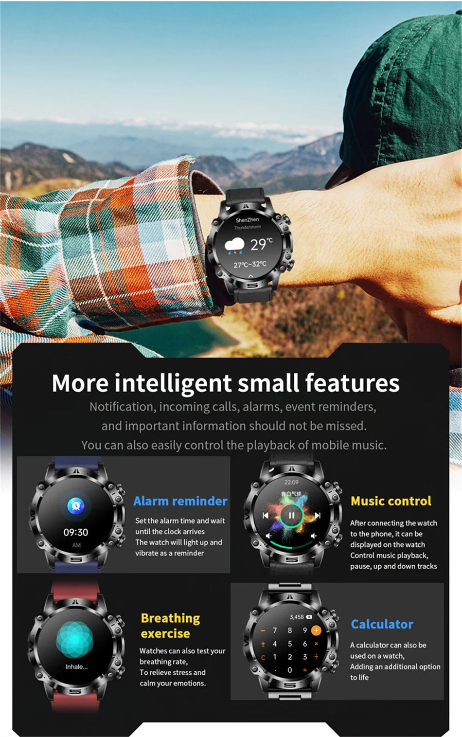 2025 Nieuwe Smart Watch Monitoring Bloeddruk Urinezuur ECG + PPG Fitness Tracker Klok Bluetooth Call Health Smartwatch Voor Mannen