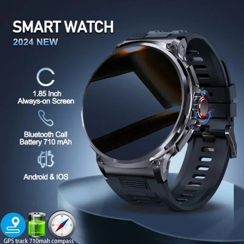 2025 GPS Track Smartwatch 1,85-inch Ultra HD AMOLED-scherm 710mAh-batterij Bluetooth Call Smartwatch voor mannen - Compatibel met HUAWEI en Xiaomi iOS