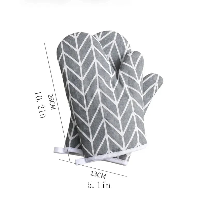 2 stuks warmte-isolerende handschoenen, hittebestendige magnetronhandschoenen en hittebestendige keuken- en ovenwanten voor