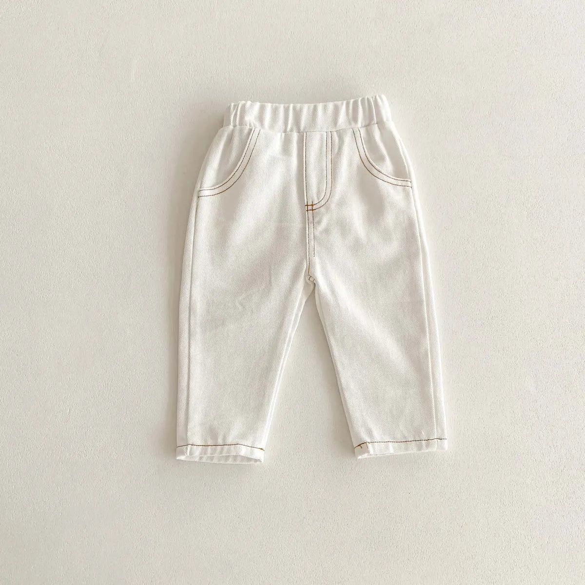 Kid's Trousers Base Colour Children Soft Denim Pants Boys Jeans Girls Solid Skinny Pants 1-6Y Unisex