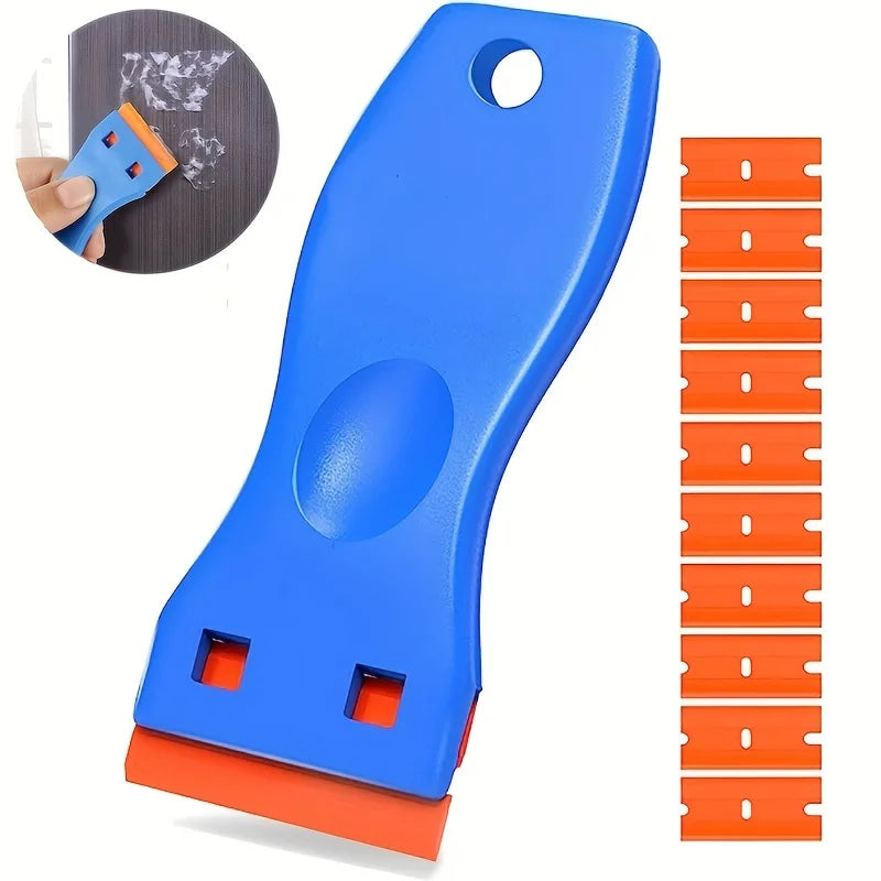 1Set Car Sticker Remover Multipurpose Plastic Small Paint Automotive Film Applying Tool Household Glass Cleaning Scraper