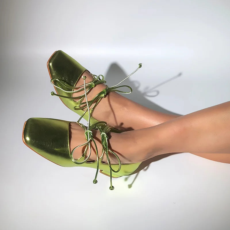Women Flats Square Toe Mary Jane Strap Retro Elegant Big Size Daily Shoes