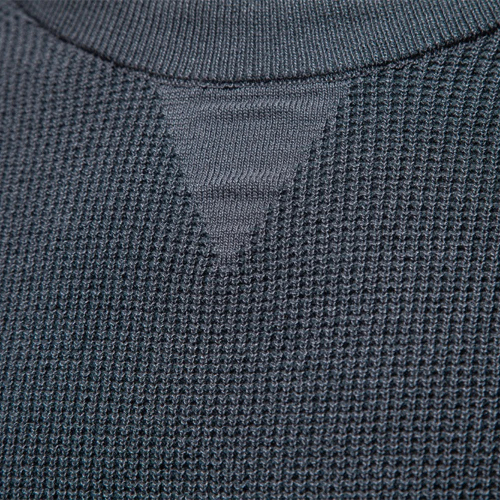 2025 Men's Henley Collar Polo Shirt Solid Colour Long Sleeve Premium Brand Design For Men