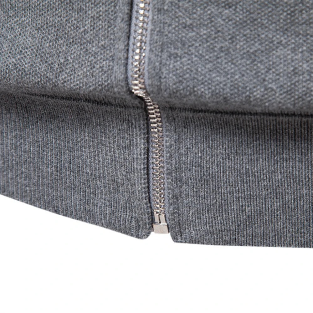 Men's Baseball Jacket 100% Cotton Solid Colour Thermal Lined Winter Warm Luxury Sports Zipper Outerwear For Male