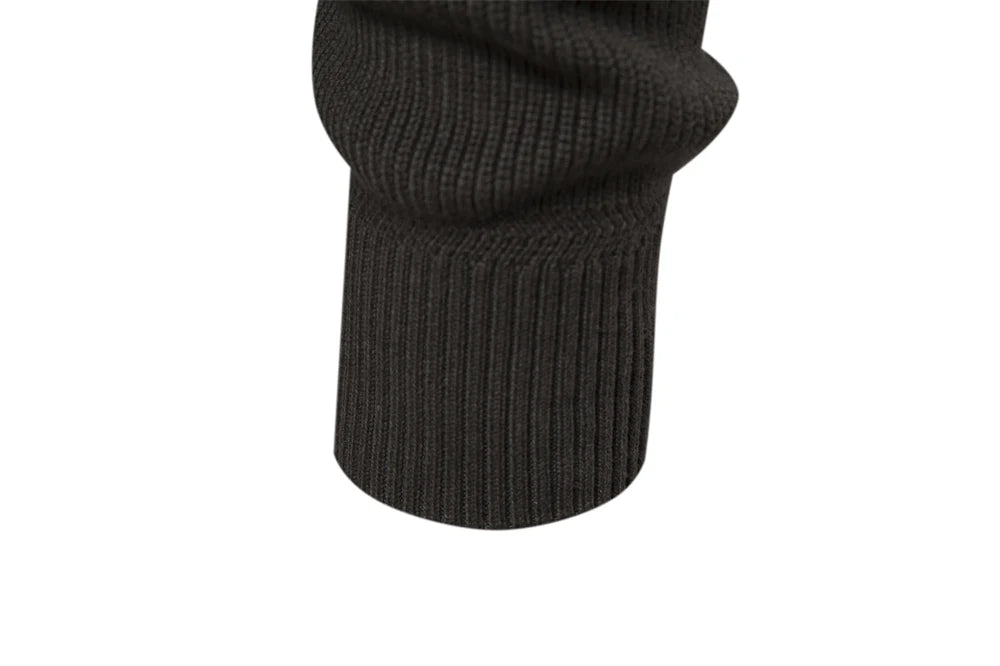 Men's Autumn and Winter Patchwork Colour Sweater For Men Zipper Cardigans High Quality Male Cotton Sweater