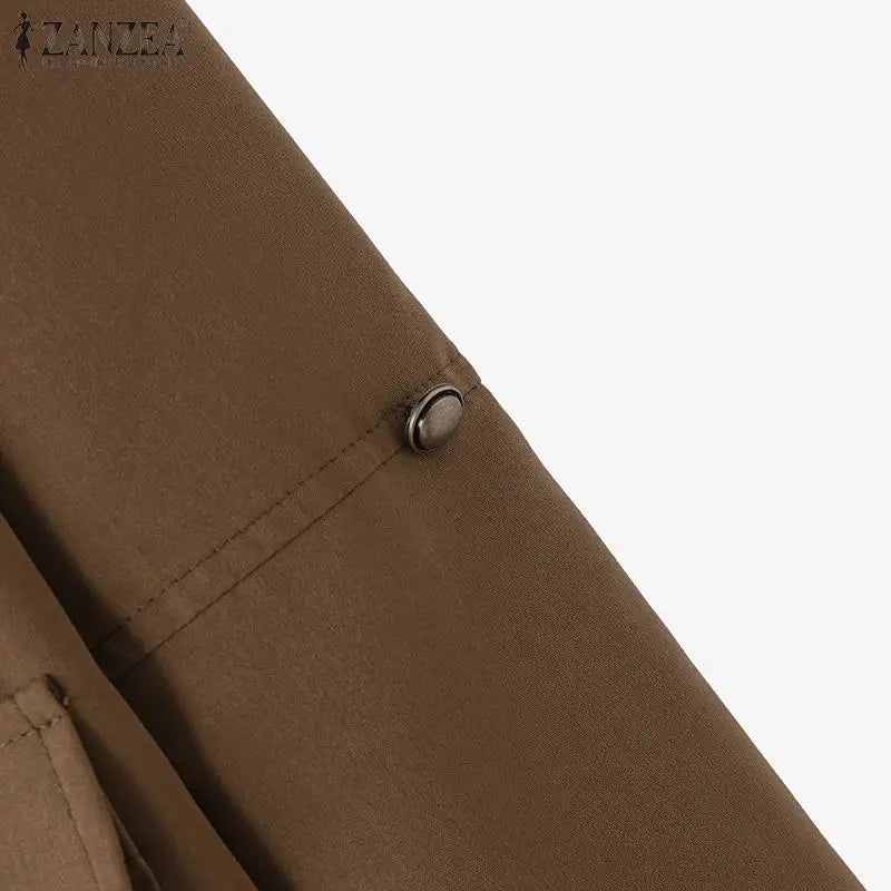 Fashion OL Jackets Woman Long Sleeve Stand Collar Outerwear Autumn Vintage Party Work Wear Female Elegant Button UP Coats