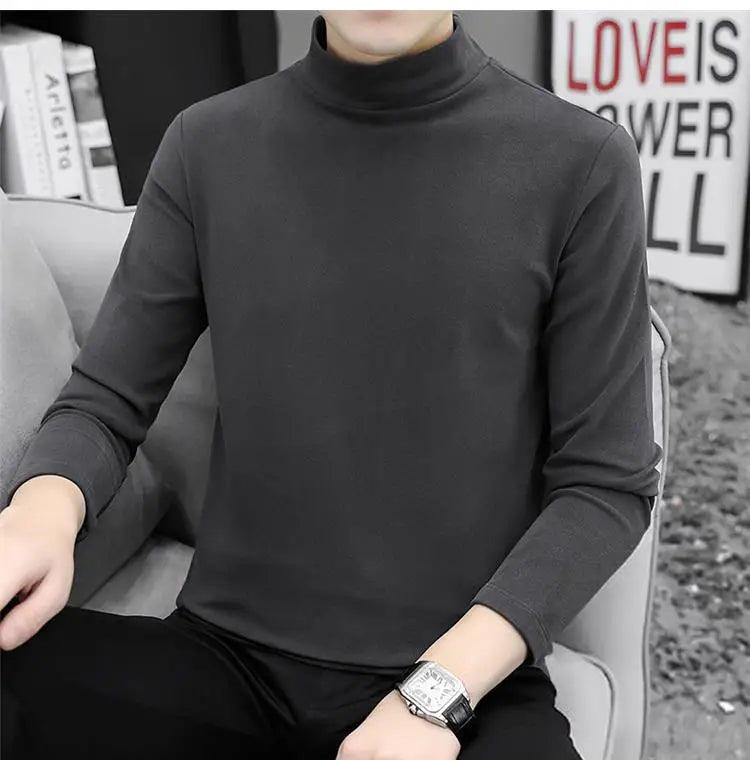 Heren Basic Turtleneck Trui Eenvoudige Winter Casual Trui Zoete Onderkleding Chique Heren Truien Lange Mouw