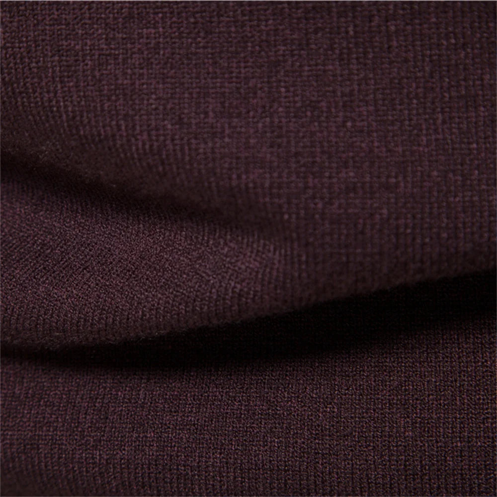 Men's Soft Mid Neck Pullover Casual Solid Colour Winter Warm Men's Sweater High Quality Pullover For Men