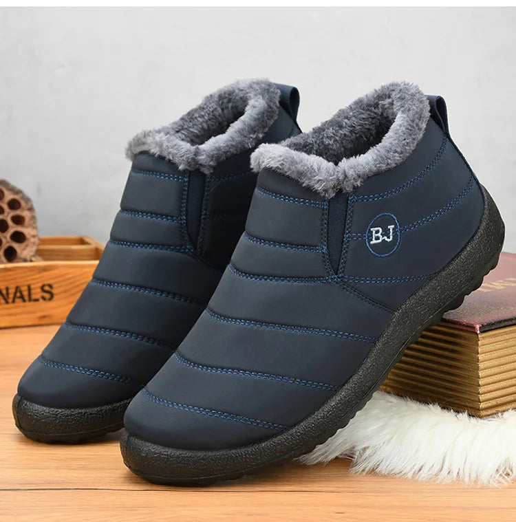 Unisex Snow Warm Boots Slip-On Winter Shoes Fashion Shoes Waterproof Ankle Work Boots For Men & Women