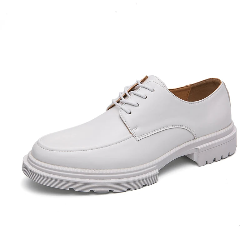Volledig witte zakelijke formele schoenen voor heren, lente/herfst, comfortabele wandelschoenen voor heren, autoschoenen