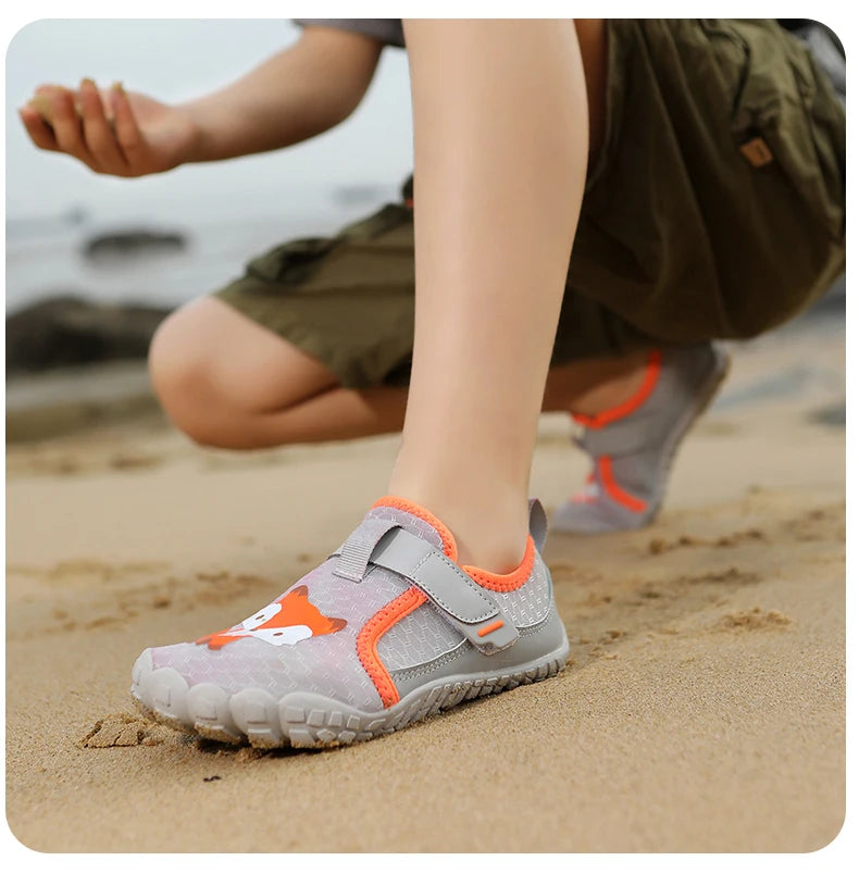 Kids Wide Toe Beach Shoes Lightweight Breathable Non Slip Rubber Sole with Durable Construction for Long Lasting Use
