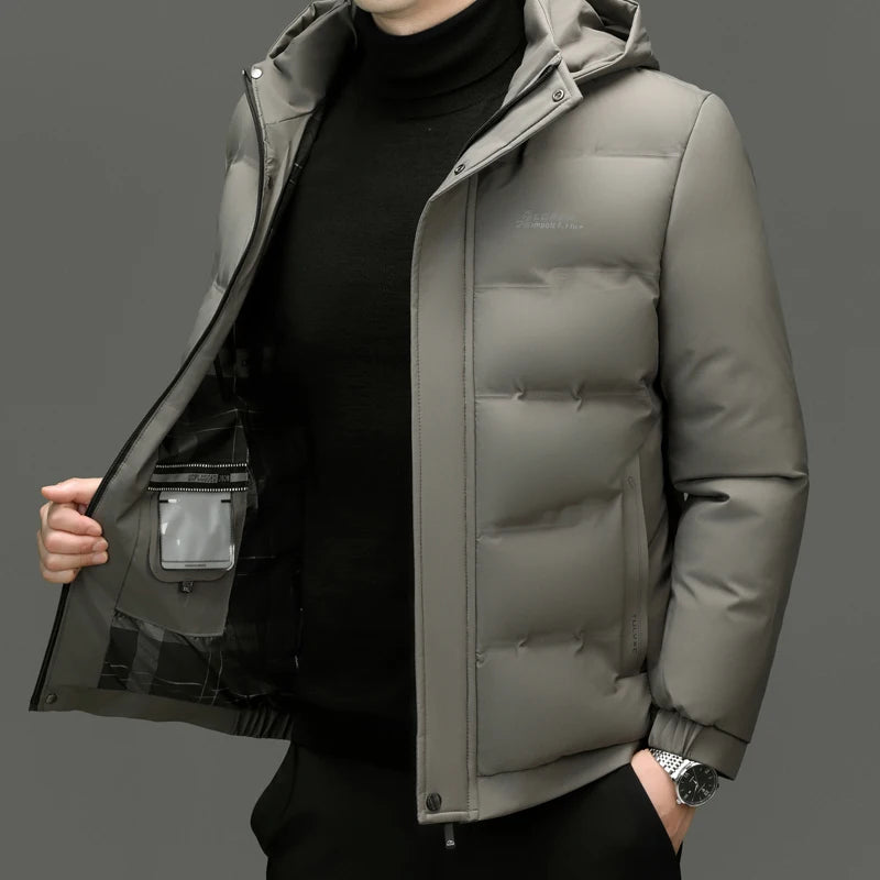 Men's Top Grade Designer Winter Brand Parka Jacket Casual Fashion Windbreaker Hooded Thick Bubble Male Coats