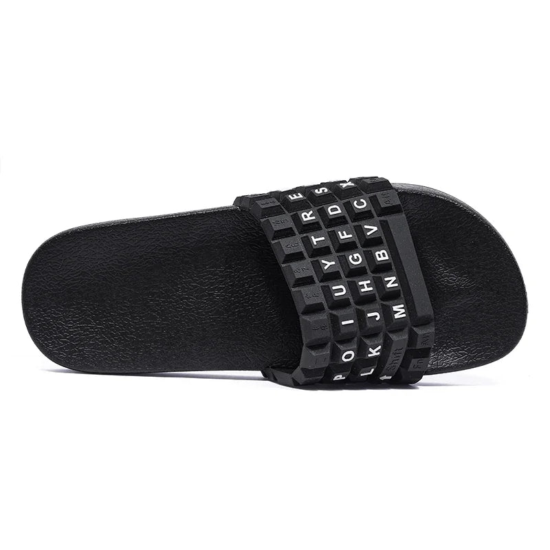 Luxury Men Personality Walking Slippers Over Size 37-48 Mens Leisure Indoor Sandals Outdoor Beach Water Slides Youth Slides