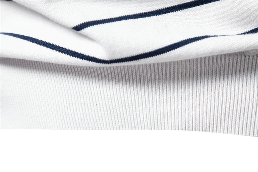 Men's O-neck Cotton Pullover Sweater Striped Casual Autumn and Winter High Quality Knitted Sweaters for Men